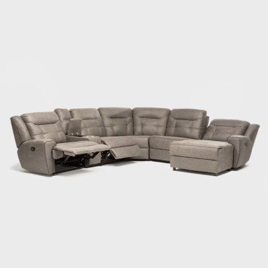 SOFÁ SECCIONAL DERECHO RECLINABLE MODERNO EN COLOR CAFE GRAND 6015 - 4