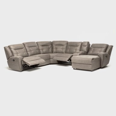 SOFÁ SECCIONAL DERECHO RECLINABLE MODERNO EN COLOR CAFE GRAND 6015 - 6