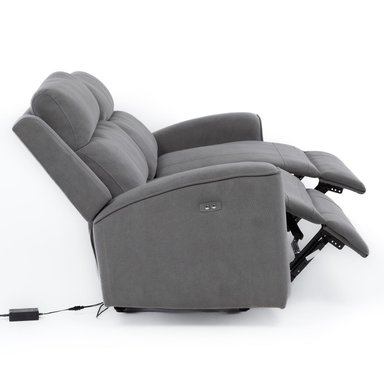SOFÁ 2 CUERPOS RECLINABLE ELÉCTRICO GRIS MONTANA KM807S - 7