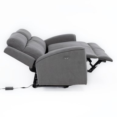 SOFÁ 2 CUERPOS RECLINABLE ELÉCTRICO GRIS MONTANA KM807S - 9