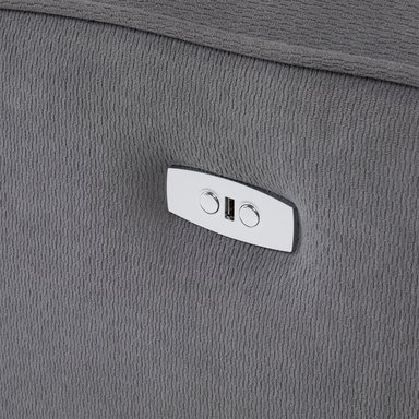 SOFÁ 2 CUERPOS RECLINABLE ELÉCTRICO GRIS MONTANA KM807S - 10