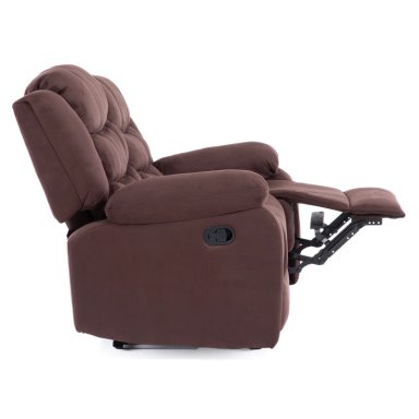 SOFA 2 CUERPOS RECLINABLE TRADICIONAL NORMAN CAFE  OSCURO 2011LFDBR - 2
