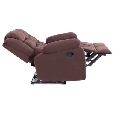 SOFA 2 CUERPOS RECLINABLE TRADICIONAL NORMAN CAFE  OSCURO 2011LFDBR - 12