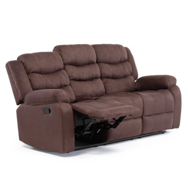 SOFA 3 CUERPOS RECLINABLE TRADICIONAL NORMAN CAFE  OSCURO 2011SFDBR - 8