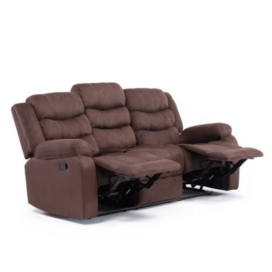 SOFA 3 CUERPOS RECLINABLE TRADICIONAL NORMAN CAFE  OSCURO 2011SFDBR - 9