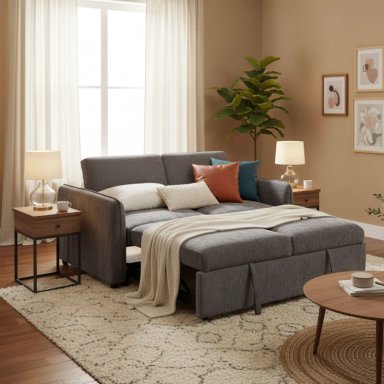 SOFA CAMA 2 CUERPOS MODERNO NEW DALLAS GRIS - 1