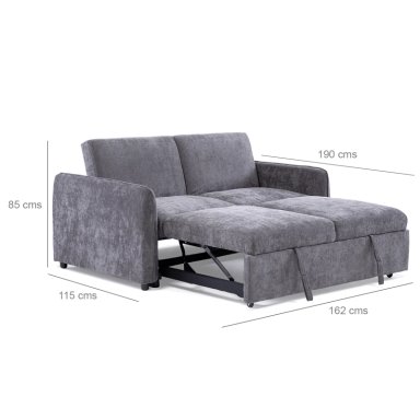 SOFA CAMA 2 CUERPOS MODERNO NEW DALLAS GRIS - 5