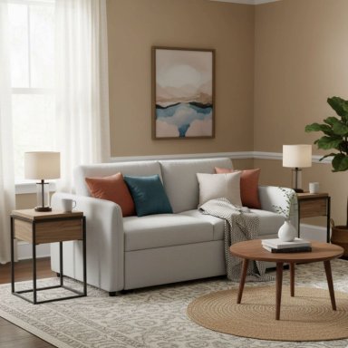 SOFA CAMA 2 CUERPOS MODERNO NEW DALLAS BEIGE - 6