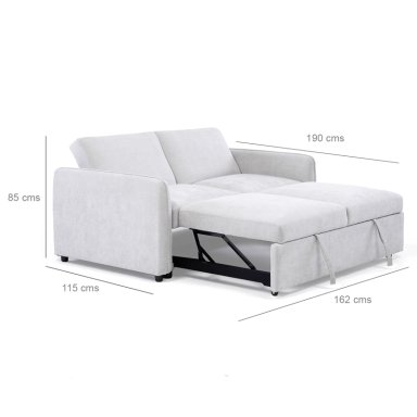 SOFA CAMA 2 CUERPOS MODERNO NEW DALLAS BEIGE - 9