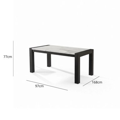 JUEGO DE COMEDOR 6 SILLAS MODERNO BELICE BLANCO GRIS D2506 - 6