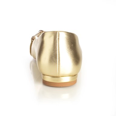 ZAPATO MUJER MALLORCA DORADO TACO PLANO VIA UNO - 2