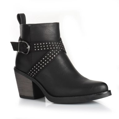 BOTIN MUJER VIA UNO WESTWINTER FROSTY NEGRO - 4