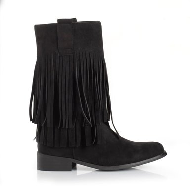 BOTIN MUJER VIA UNO WESTWINTER SILVER NEGRO - 1