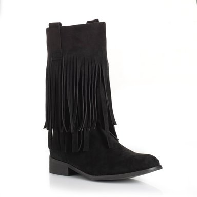 BOTIN MUJER VIA UNO WESTWINTER SILVER NEGRO - 4