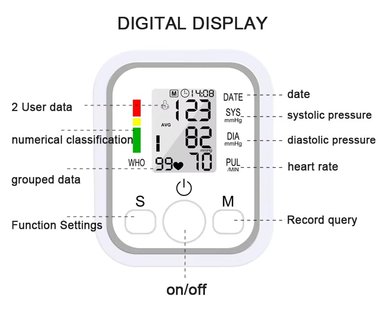TENSIÓMETRO MONITOR PRESIÓN ARTERIAL DIGITAL - 2