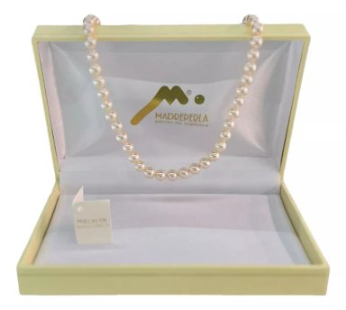 SET COLLAR PERLAS 40 CM MAS AROS MALLORCA ENCHAPADO EN ORO - 2