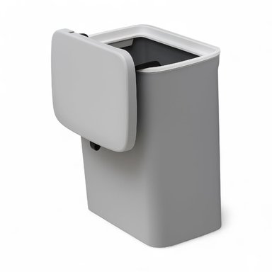BASURERO COLGANTE DE PUERTA PARA COCINA GRIS - 2