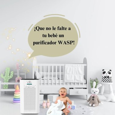 PURIFICADOR DE AIRE SMART WASP - FILTRO HEPA + IONES NEGATIVOS + LUZ UV - 5