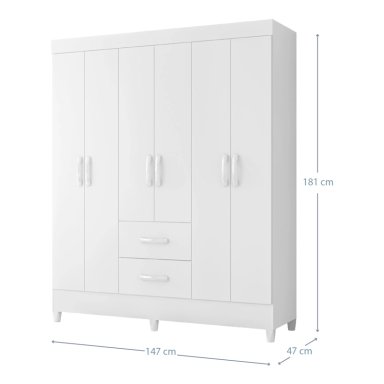 CLOSET 6P MOBI WHITE - 3