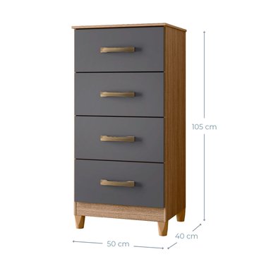 COMBO CLOSET VEKKA HOME MOBI 6 PUERTAS 2 CAJONES + COMODA 4 CAJONES GRAFITO - 6