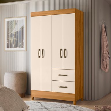 COMBO CLOSET VEKKA HOME MOBI 4 PUERTAS 2 CAJONES + COMODA 8 CAJONES BEIGE - 2
