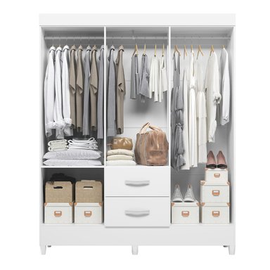 COMBO CLOSET VEKKA HOME MOBI 6 PUERTAS 2 CAJONES + COMODA 4 CAJONES BLANCO - 4
