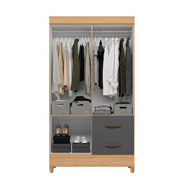COMBO CLOSET VEKKA HOME MOBI 4 PUERTAS 2 CAJONES + COMODA 4 CAJONES GRAFITO - 4
