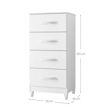 COMBO CLOSET VEKKA HOME MOBI 4 PUERTAS 2 CAJONES + COMODA 4 CAJONES BLANCO - 6