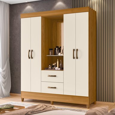 COMBO CLOSET VEKKA HOME MOBI 6 PUERTAS 2 CAJONES + CLOSET ESPEJO 4 PUERTAS 2 CAJONES BEIGE - 3