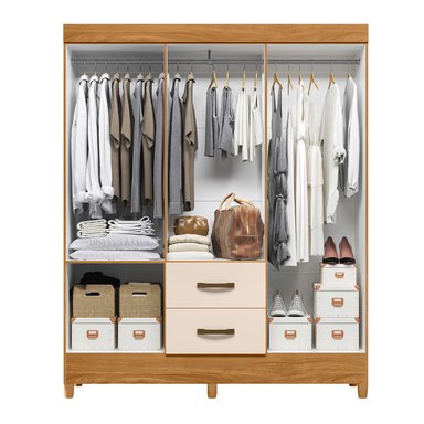 COMBO CLOSET VEKKA HOME MOBI 6 PUERTAS 2 CAJONES + CLOSET ESPEJO 4 PUERTAS 2 CAJONES BEIGE - 4