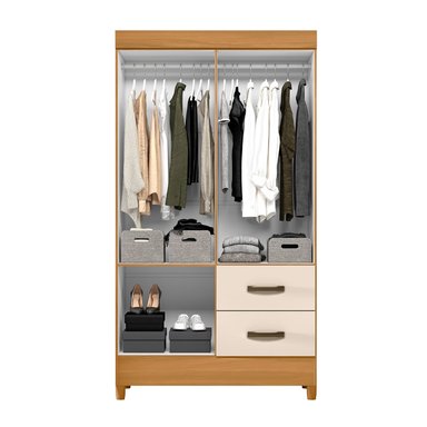 COMBO CLOSET VEKKA HOME MOBI 4 PUERTAS 2 CAJONES + CLOSET ESPEJO 4 PUERTAS 2 CAJONES BEIGE - 5
