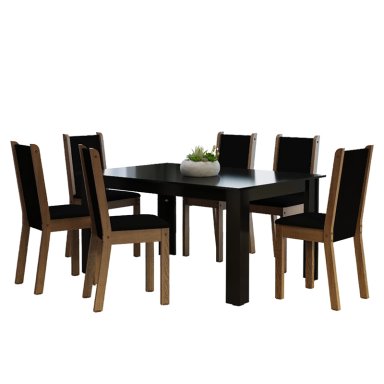 JUEGO DE COMEDOR VEKKA HOME LOLA SUECIA 6 SILLAS - 2