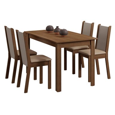 JUEGO DE COMEDOR VEKKA HOME PIA LEONE 4 SILLAS - 2