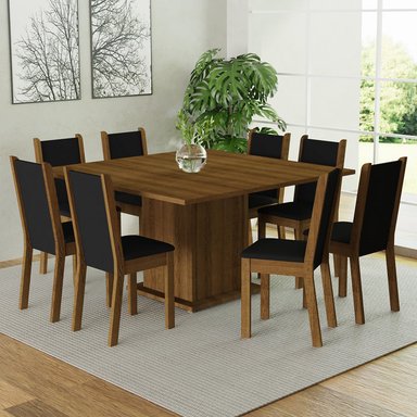 JUEGO DE COMEDOR VEKKA HOME CLARICE GRECO 8 SILLAS - 1