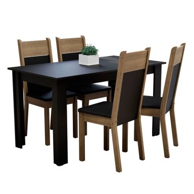 JUEGO DE COMEDOR VEKKA HOME LOLA NELLY 4 SILLAS - 3