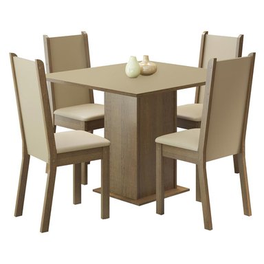 JUEGO DE COMEDOR VEKKA HOME LILO LEONE 4 SILLAS - 2