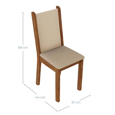 JUEGO DE COMEDOR VEKKA HOME LILO LEONE 4 SILLAS - 6