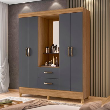 CLOSET VEKKA HOME CAPELINA 4 PUERTAS 2 CAJONES CAPELINA GAFRITO - 1