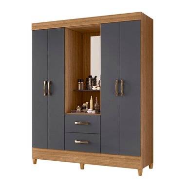 CLOSET VEKKA HOME CAPELINA 4 PUERTAS 2 CAJONES CAPELINA GAFRITO - 2