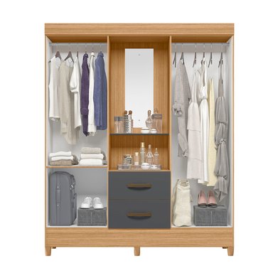 CLOSET VEKKA HOME CAPELINA 4 PUERTAS 2 CAJONES CAPELINA GAFRITO - 3