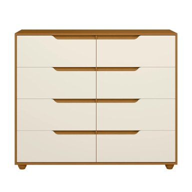 COMODA VEKKA HOME DOBLE EVO 8 CAJONES CAFE - 2