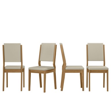 JUEGO DE COMEDOR VEKKA HOME ISIS CAROL 4 SILLAS GRIS - 3