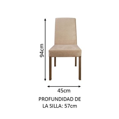 JUEGO COMEDOR VEKKA HOME LINDA FIORE 4 SILLAS - 2
