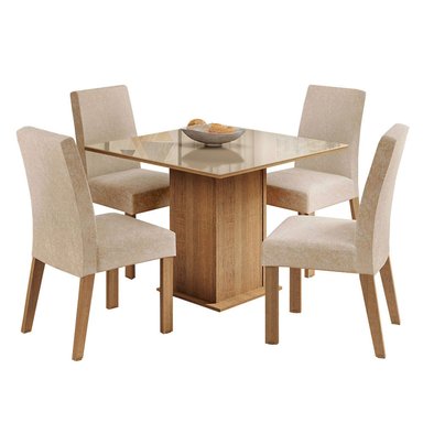 JUEGO COMEDOR VEKKA HOME LINDA FIORE 4 SILLAS - 3