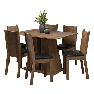 JUEGO DE COMEDOR VEKKA HOME ANGELO LUZ 6 SILLAS - 2