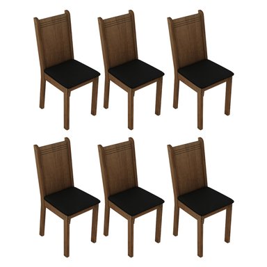 JUEGO DE COMEDOR VEKKA HOME ANGELO LUZ 6 SILLAS - 3
