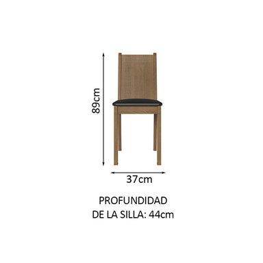 JUEGO DE COMEDOR VEKKA HOME ANGELO LUZ 6 SILLAS - 8