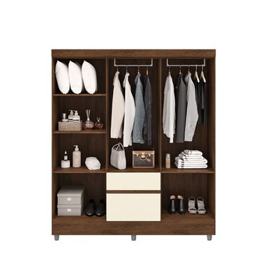 CLOSET 6 PUERTAS 2 CAJONES VEKKA HOME IDEAL CREMA - 4