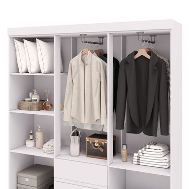 CLOSET 6 PUERTAS 2 CAJONES VEKKA HOME IDEAL BLANCO - 9