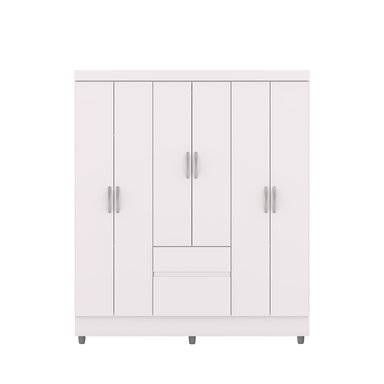 CLOSET 6 PUERTAS 2 CAJONES VEKKA HOME IDEAL BLANCO - 7